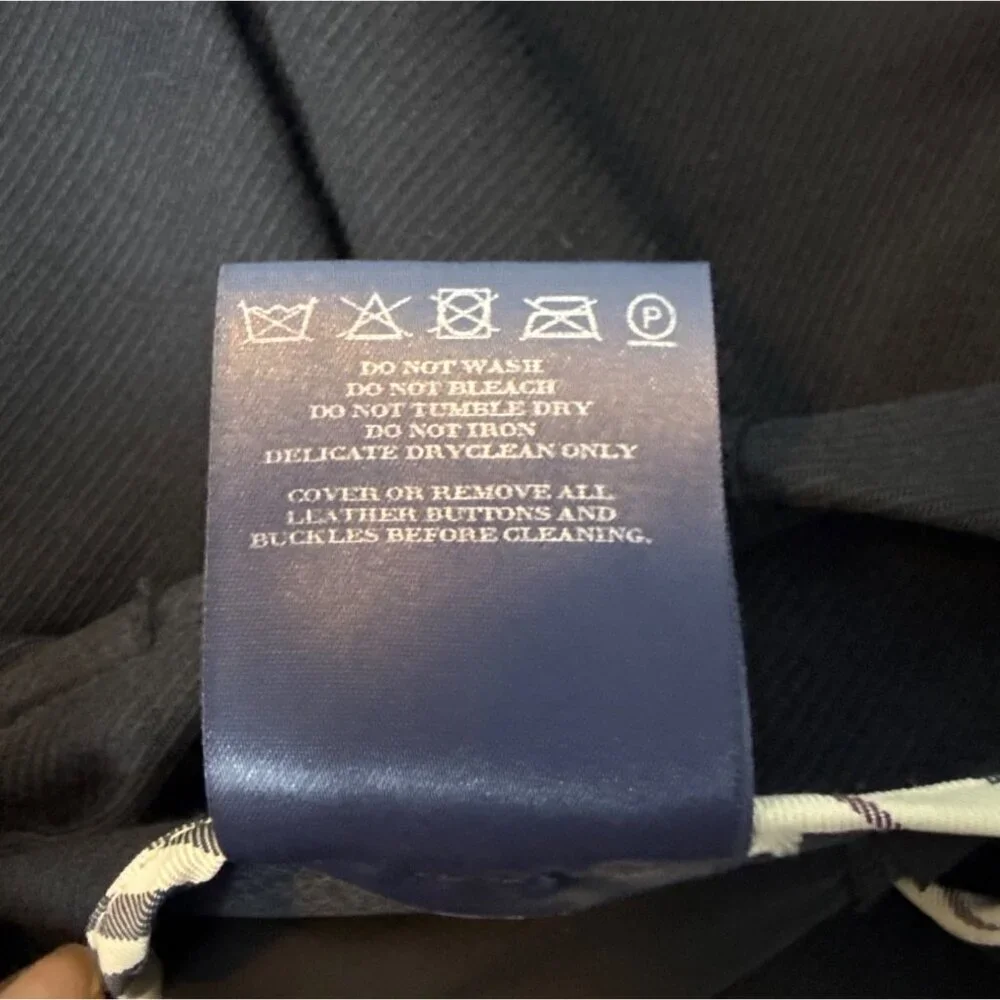 BURBERRY LONDON Black Wool Pleated Mini Skirt With Buckle Detail Size 10 - Picture 7 of 8